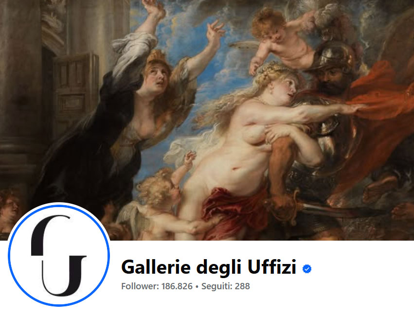 Gli Uffizi su Facebook