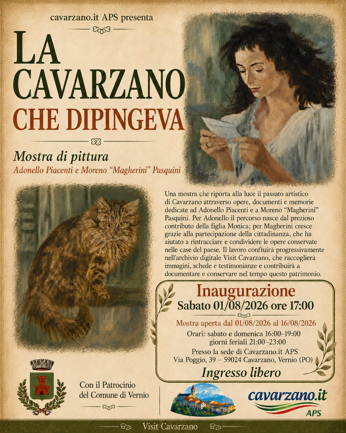 La Cavarzano che dipingeva